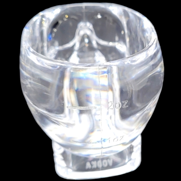 NEW 4"CRYSTAL HEAD" VODKA SKULL PLASTIC SHOT GLASSES - Picture 5 of 8
